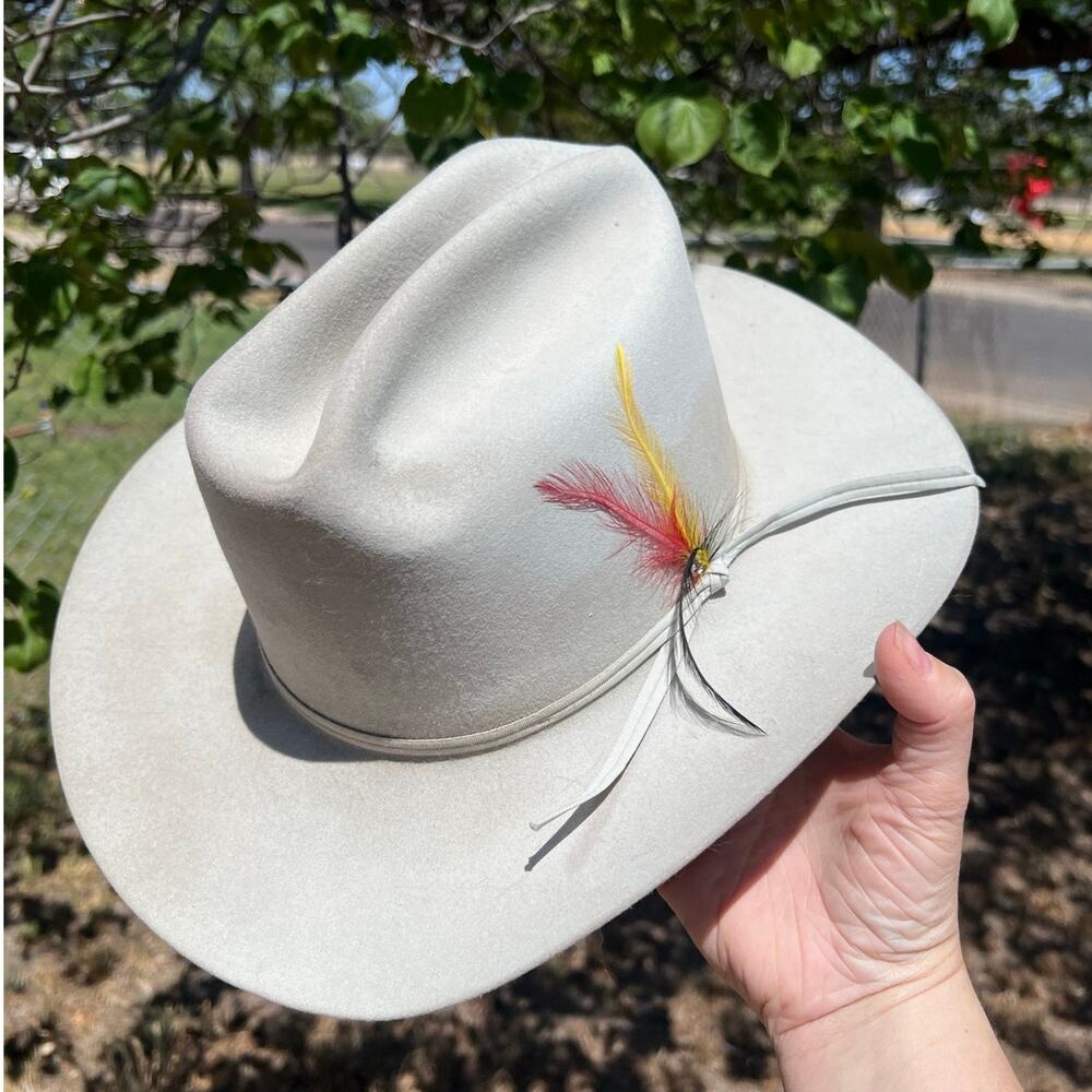 Vintage gray felt 6X Stetson cowboy hat